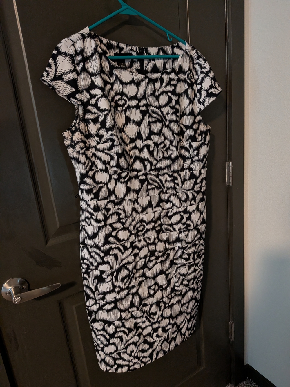 Alyx Black and White Floral Midi Dress
